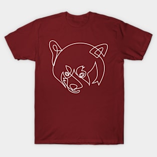 Red Panda One line T-Shirt